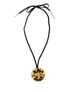 Enamel Disc Pendant Necklace