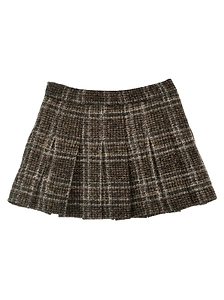 Check Pleated Skirt