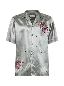 Dries Van Noten Sequin Embellished Bowling Shirt
