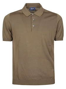 Drumohr Fine Knit Short Sleeve Polo Shirt