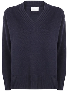 Drumohr Oversized V-Neck Knitted Sweater