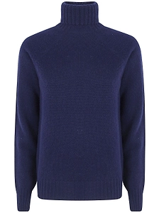 Drumohr Ribbed Turtleneck Knitted Sweater