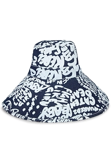 Dsquared2 Allover Print Wide-Brim Hat
