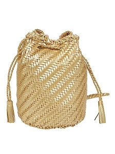 Dragon Diffusion Woven Drawstring Bucket Bag