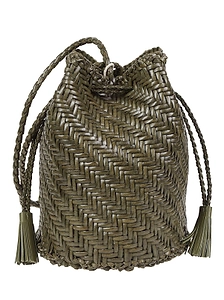 Dragon Diffusion Woven Drawstring Bucket Bag