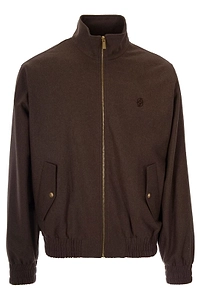 DrÔLe De Monsieur Logo Embroidered Zipped Jacket