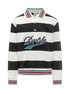 DrÔLe De Monsieur Logo Striped Polo Shirt