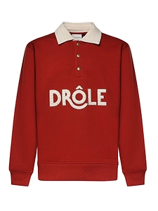 DrÔLe De Monsieur Long Sleeve Button Polo Shirt
