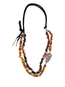 Dries Van Noten Beaded Pendant Necklace