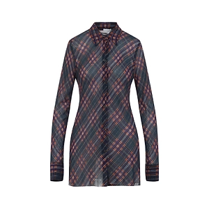 Dries Van Noten Calima Checked Longline Shirt