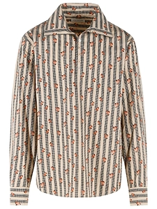 Dries Van Noten Cedon Floral Stripe Shirt