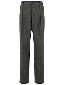 Checked Wide-Leg Pants