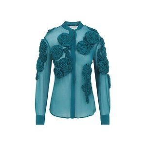 Chowsa Sheer Floral Shirt