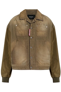 Dsquared2 Faded Panel Denim Jacket