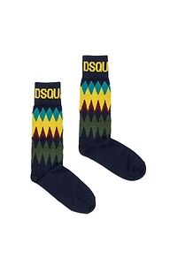 Dsquared2 Kids Intarsia Knit Stretch Socks