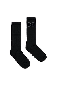 Dsquared2 Kids Intarsia-Knit Ribbed Socks
