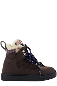 Dsquared2 Kids Logo-Embroidered Panelled Ankle Boots