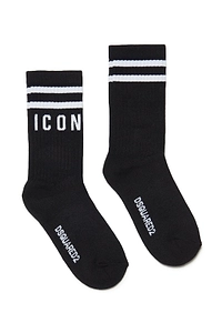 Dsquared2 Kids Logo Intarsia-Knit Socks