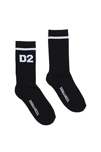 Dsquared2 Kids Logo Intarsia-Knit Socks