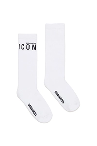 Dsquared2 Kids Logo Intarsia Ribbed-Knit Socks
