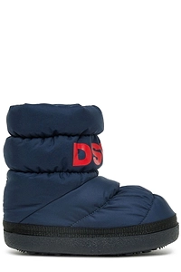 Dsquared2 Kids Logo Printed Round Toe Boots