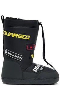Dsquared2 Kids Logo Patch Drawstring Boots