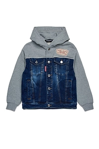 Dsquared2 Kids Logo Patch Hooded Jacket