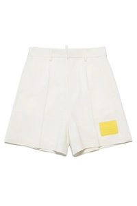 Dsquared2 Kids Logo Patch Pleated-Detail Shorts