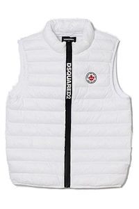 Dsquared2 Kids Logo Printed Zipped Puffer Vest