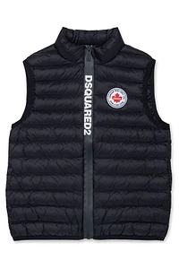 Dsquared2 Kids Logo Printed Zipped Puffer Vest