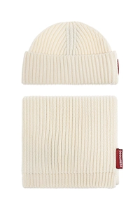 Dsquared2 Logo Tag Ribbed-Knit Beanie Scarf Set