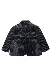 Dsquared2 Kids Pinstripe Logo Blazer
