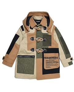 Dsquared2 Kids Patchwork Toggle Fastening Coat