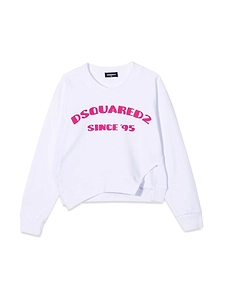 Dsquared2 Kids Split-Hem Logo Printed Sweatshirt