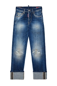 Dsquared2 Kids Tomboy Distressed Cuffed Jeans