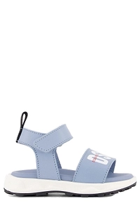 Dsquared2 Kids Touch Strap Logo Printed Sandals