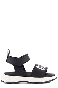 Dsquared2 Kids Touch Strap Logo Printed Sandals