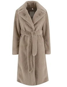 Duno Belted Faux Fur Coat