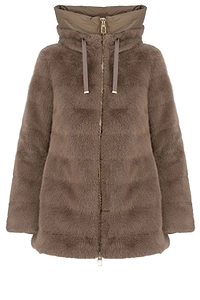 Duno Fur Hooded Zip-Up Jacket