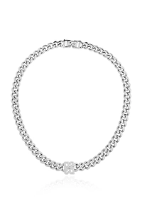 Logo Curb Chain Necklace
