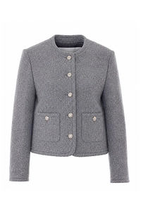 Buttoned Tweed Jacket