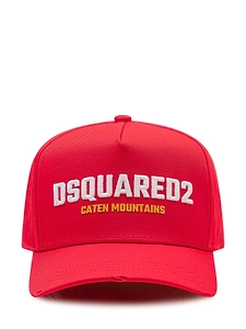 Dsquared2 Logo Embroidered Distressed Baseball Hat