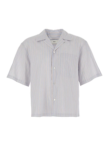 Dunst Cropped Striped Short-Sleeve Shirt