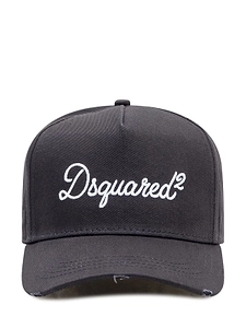 Dsquared2 Logo Embroidered Distressed Baseball Cap