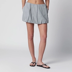 Elastic Waist Bubble Mini Skirt