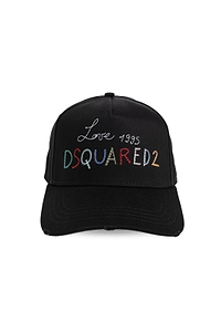 Dsquared2 Logo Embroidered Distressed Baseball Cap