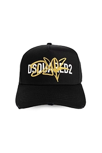 Dsquared2 Logo Embroidered Distressed Baseball Cap