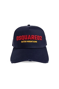 Dsquared2 Logo Embroidered Distressed Baseball Hat