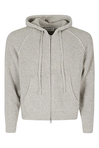 Dunst Hooded Zip-Up Knit Cardigan