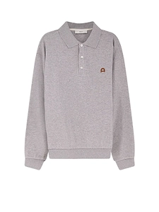 Dunst Logo-Patch Long-Sleeve Polo Shirt